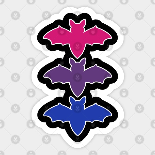 Bisexual Bats - LGBTQ Halloween Sticker by LunaMay